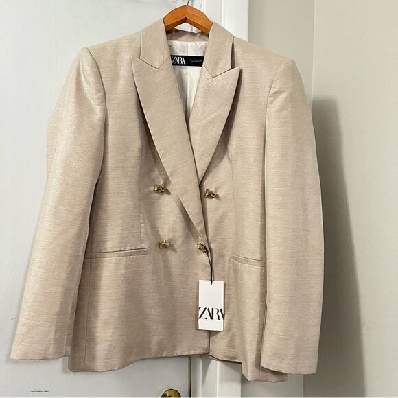 Zara SHINY-EFFECT Matching Suit Set Size Medium - Picture 8 of 15